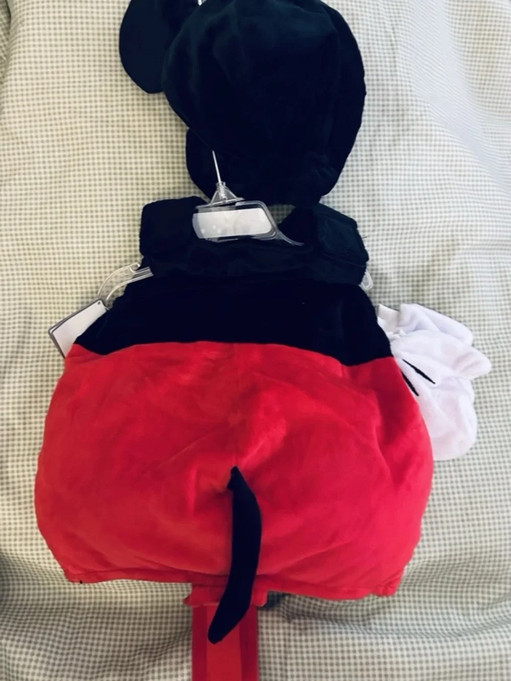 Disney Red & Black Mickey Mouse Plush Costume with Hat and Gloves - Picture 6 of 6